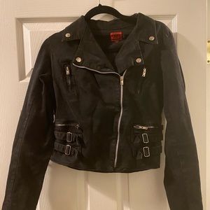RARE Tripp Moto Canvas Black Jacket